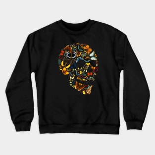 Butterfly Skull Vintage Crewneck Sweatshirt